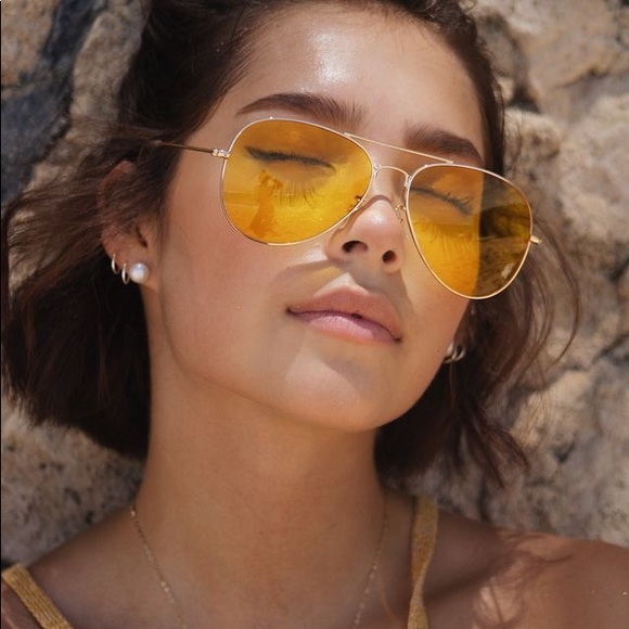 Accessories - 🍋 Transparent Limoncello Yellow Silver Frame Classic Aviators